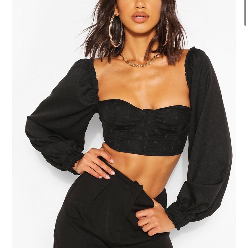 Puff sleeve crop top